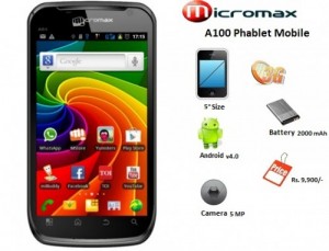 Micromax Launches A100 Phablet–All New Competitor To Galaxy Note N7000