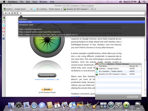 Stainless Web Browser