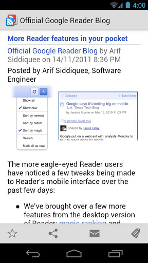 Google Reader App