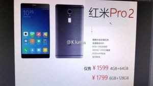 Xiaomi Redmi Pro 2 Full Specifications Leaked
