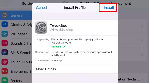 Install TweakBox App Installer on iPhone & iPad