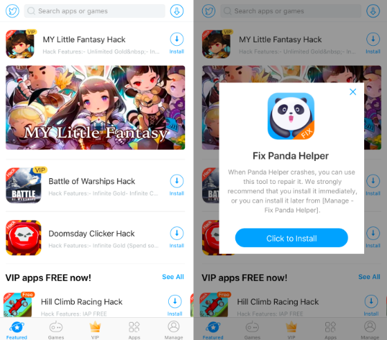 Panda Helper Download on iOS