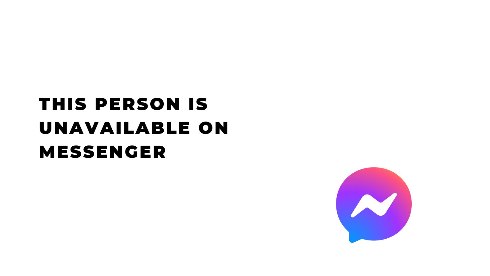 This Person Is Unavailable on Messenger: Meaning and Fix