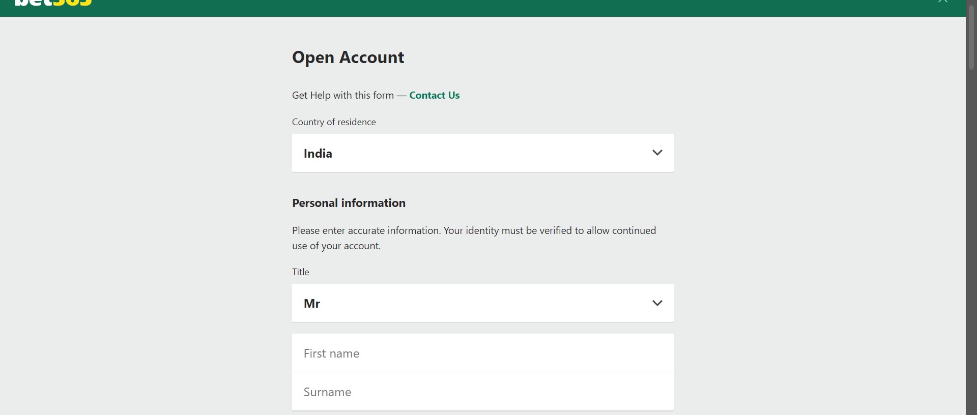 open an account on bet365